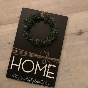 Wood sign “Home my favorite place to be” farmhouse